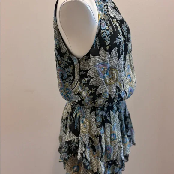 Ramy Brook Black Forrest Paisley Printed Mini Dress Small - Picture 6 of 6